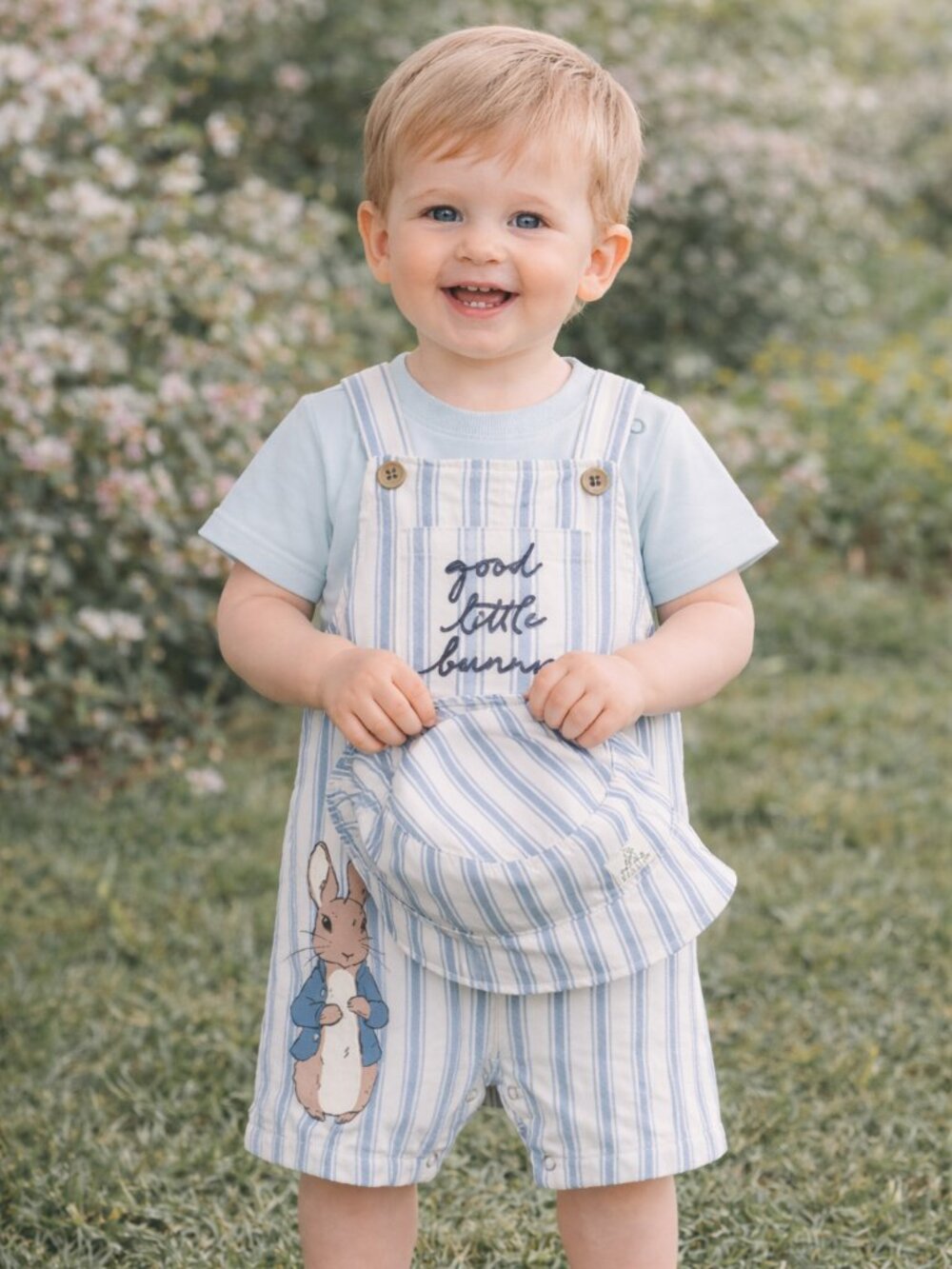 NWT Disney Baby Boys Peter Rabbit 3 Piece Set Shortall Bodysuit Outfit Spring
